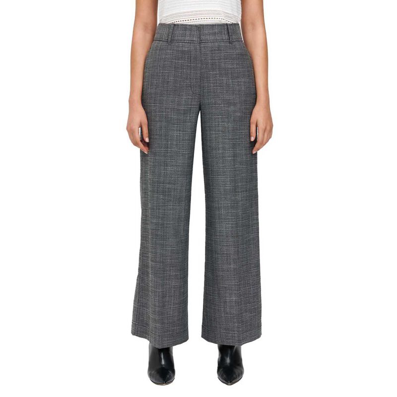 Veronika Maine Monochrome Tweed Wide Leg Pant image number 0